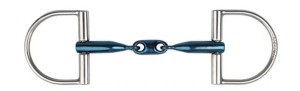 Wędzidło oliwkowe D z łącznikiem Eco Blue Metalab